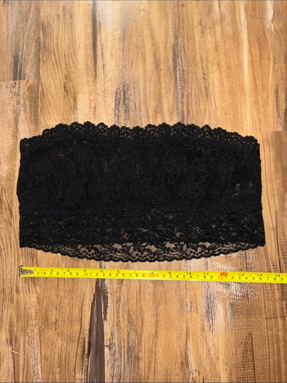 NWOT Hanky Panky Black Lace Strapless Bandeau. Size Large. - Picture 3 of 4
